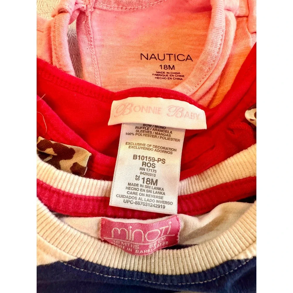 Baby Girl Dress Lot 12-18M 18 Months Gap Carter's Nautica Floral Striped 7pc Set